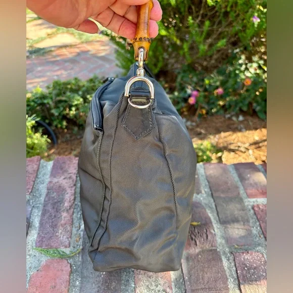 Gucci Nylon Bag Authentic Broken Bamboo Handle - Picture 5 of 13